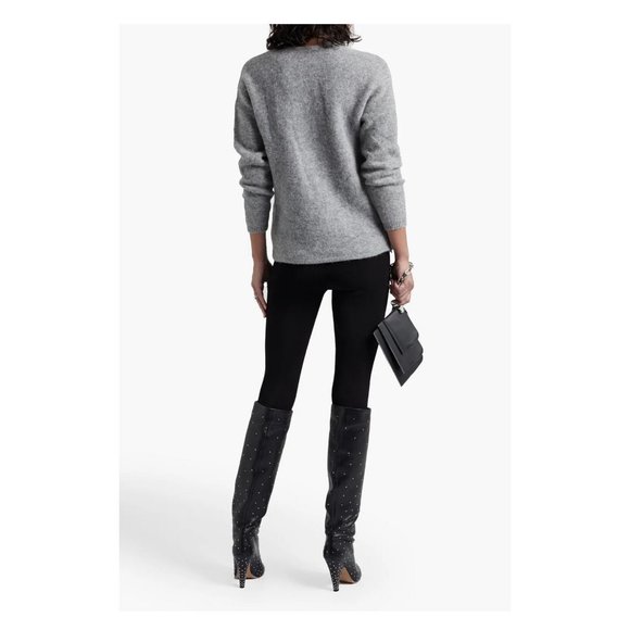 • Michelle Mason Alpaca Merino Wool Zip Sweater • - Picture 4 of 14